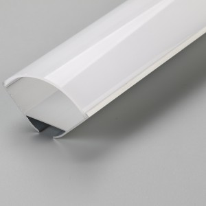led - streifen aluminium stranggepreßt dreieck form mit klaren und diffusor ab