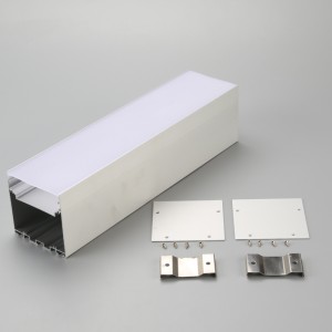 LED-Pendelleuchte Gehäuse linear Einbaugehäuse aus Aluminium mit Kunststoff-Diffusor